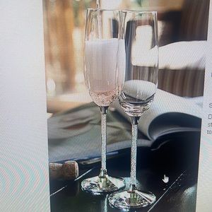 Swarovski crystalline toasting flutes set of 2